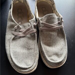 Hey Dude Beige Canvas Casual Flats